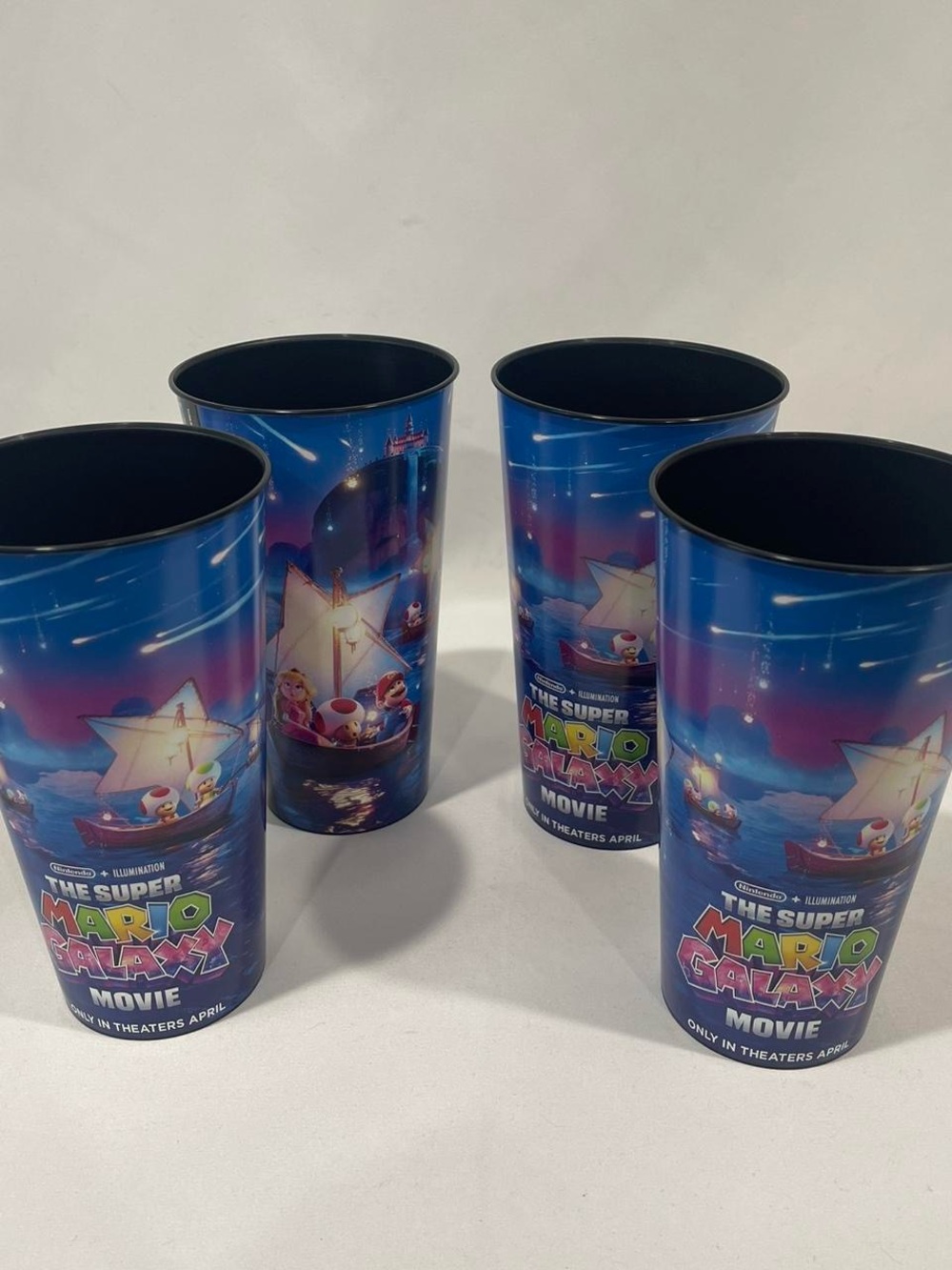 The Super Mario Galaxy Movie Blue Party Cups - Set of 4
